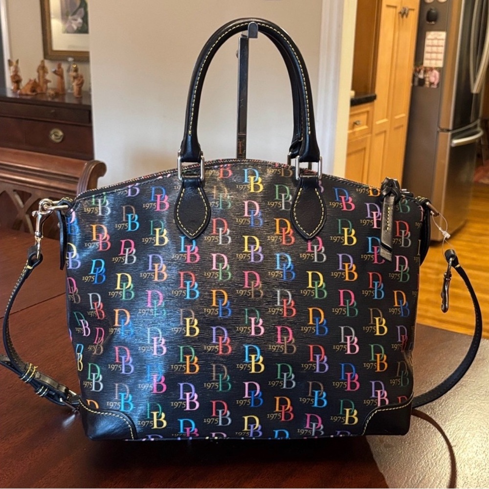 Dooney & Bourke DB75 Rainbow Zipper Dome Satchel Excellent Condition - Picture 3 of 15